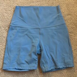 Blue Lululemon 6 inch align shorts